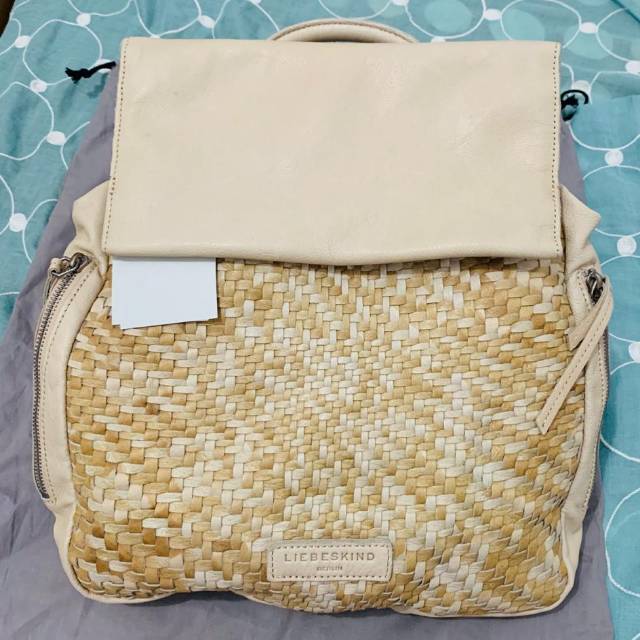 Liebeskind otsu handwoven leather backpack