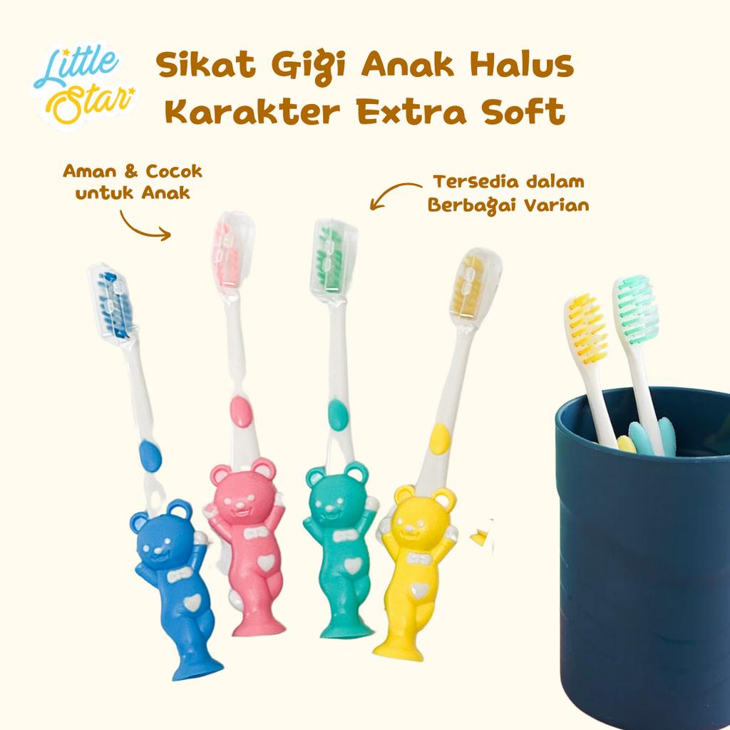 Sikat Gigi Anak Bayi Extra Soft Halus Lembut Motif Karakter Import Murah BPA Free