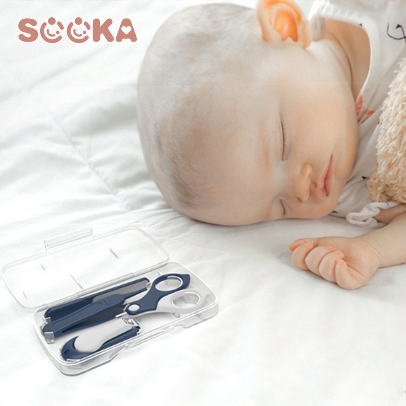 SOOKA Baby Care Kit Set Baby Gift Gunting Kuku Pemotong Kuku Bayi Kado Lahiran Grooming Baby SK-EAB1088