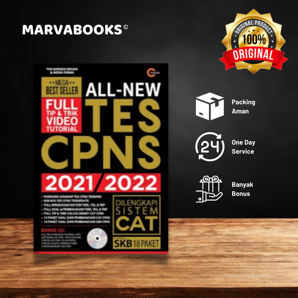 Buku All New Tes Cpns 2021/2022 (Plus Cd)  - Original Gramedia C-media Buku Referensi Soal