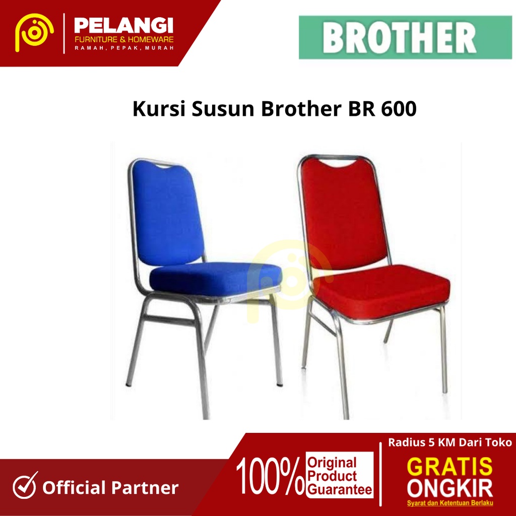 Kursi Susun Brother BR-600 | Kursi Manten | Kursi Tumpuk | Kursi Susun | Kursi Hajatan | Kursi Besi