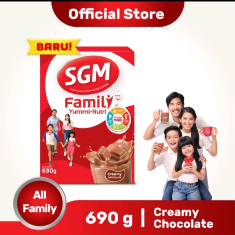 

SGM Family Yummi Nutri Creamy Chocolate Susu Keluarga 690gr