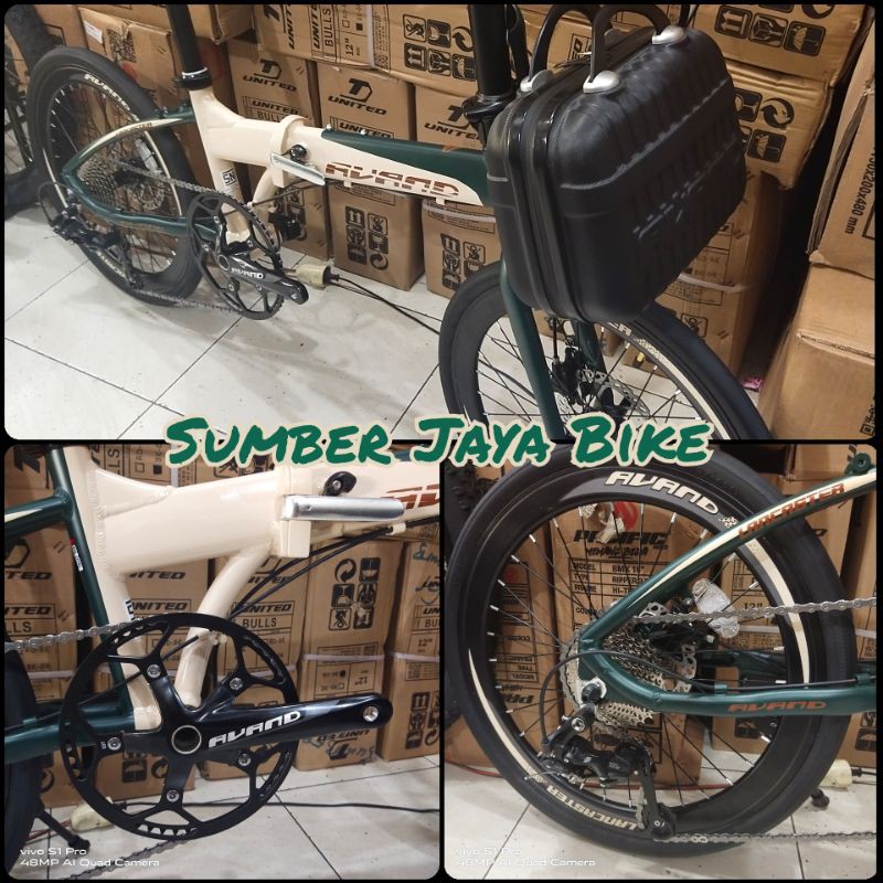 Sepeda Lipat 20 inch Avand Lancester 10speed Hydrolic