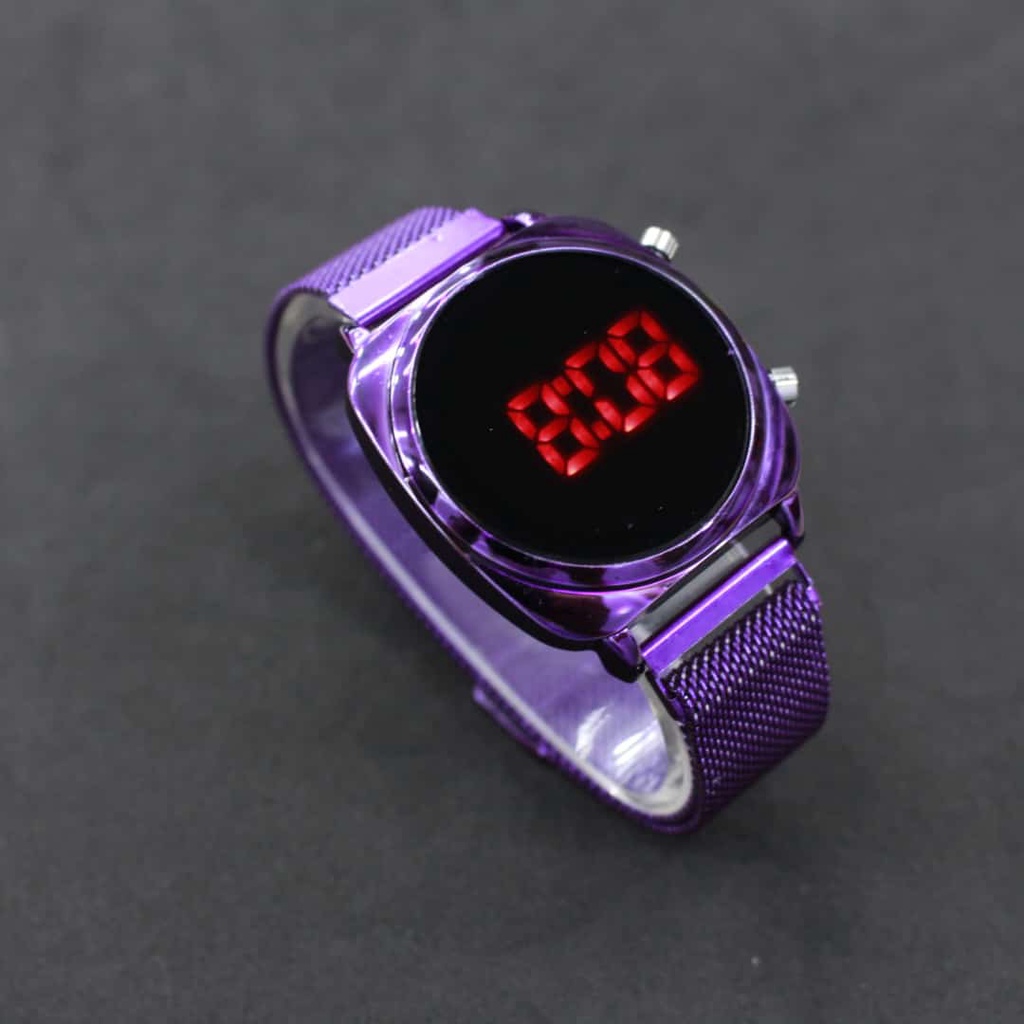 Jam led magnet oval mesh strap/JAM TANGAN CEWEK FASHION LEDWATCH CONVEX MAGNET TERBARU/JAM TANGAN FASHION TERBARU/