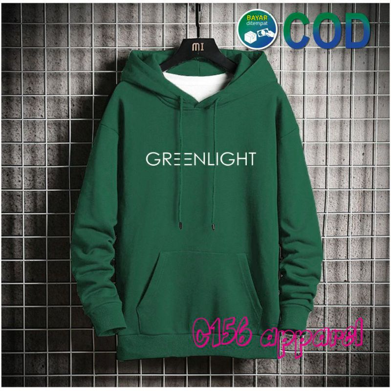 BEST SELLER! Sweater Hoodie GREENLIGHT Jemper Pria Wanita Distro Premium Bahan Fleece Tebal