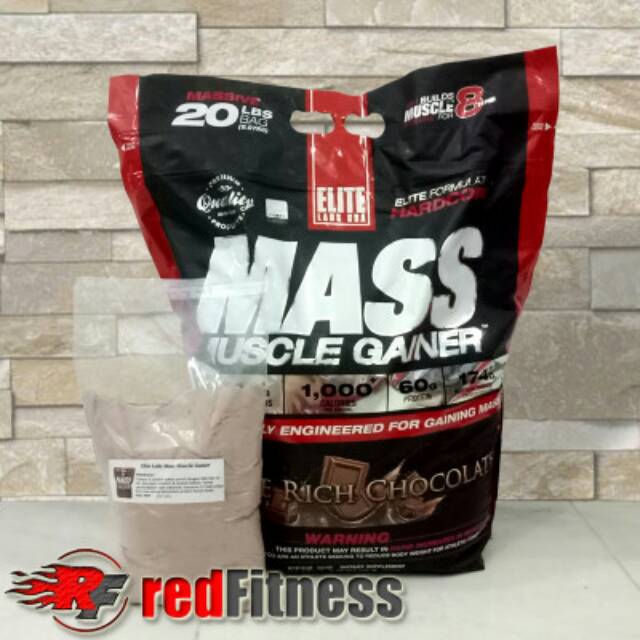 Elite Labs Mass Muscle Gainer Eceran 1 lb 1lb / 2 lbs - Elitelabs 2lbs - 2lb - 2 lb