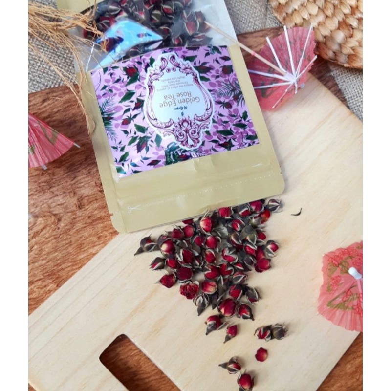 

GOLDEN EDGE ROSE TEA - [PREMIUM] / TEH BUNGA MAWAR EMAS (50gr)
