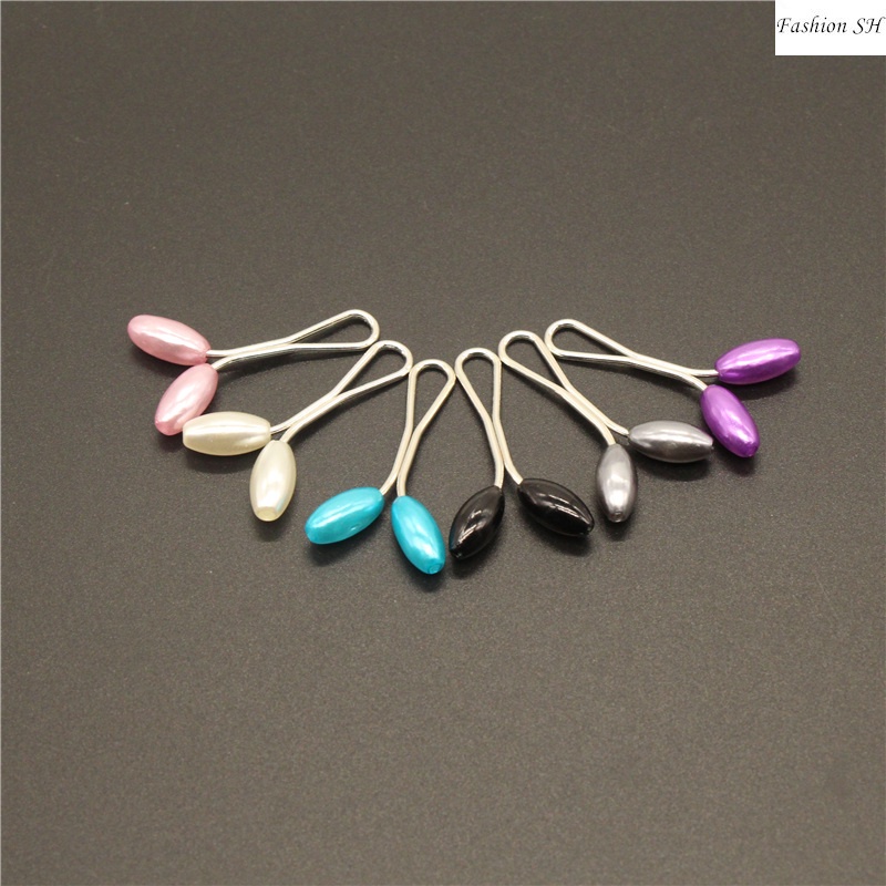 6pcs Pin bros Mutiara sharp Warna Campur Untuk Hijab M20021-6PCS