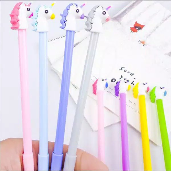 

GP017 BOLPEN PULPEN UNICORN LUCU TINTA GEL INK PEN NEEDLE BLACK HITAM 0.38MM LEIDIS STATIONARY
