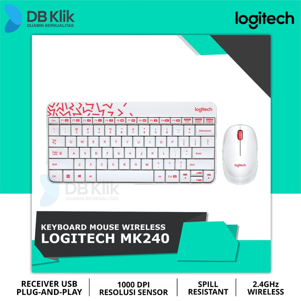 Keyboard Mouse Combo Logitech MK240