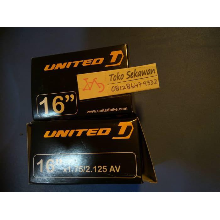 BAN DALAM SEPEDA UNITED 16 X 1.95 ANAK-ANAK SEPEDA ANAK 195 TERLARIS