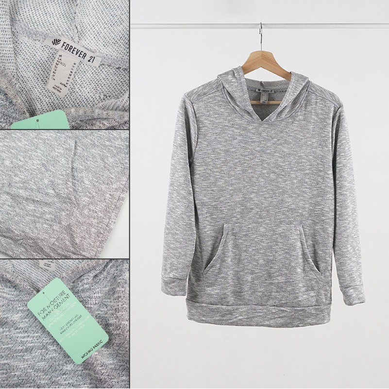 Hoodie Wanita- Pullover Long Sleeve Grey [FVR 52]-FVR 52 GREY