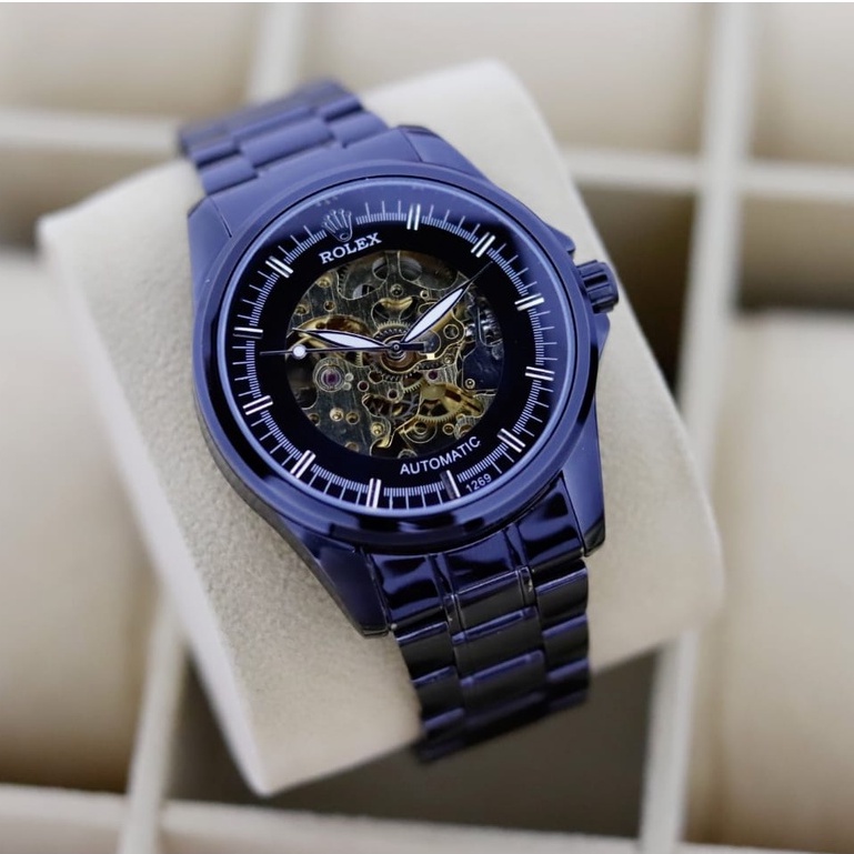 JAM TANGAN PRIA ROLEX RANTAI MATIC DIAMETER 4.5CM