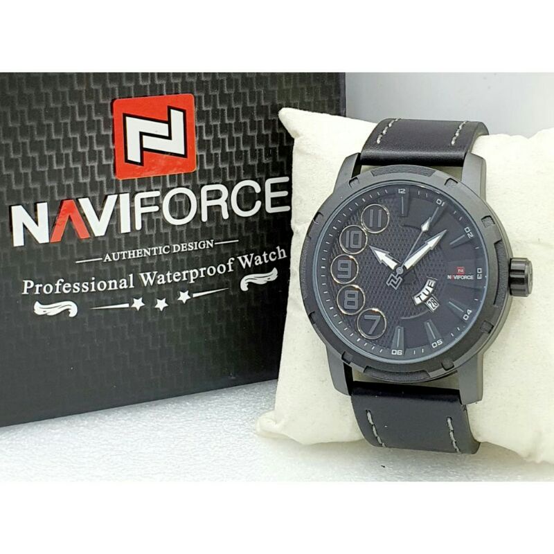 Jam tangan pria/cowok MEWAH DAN KEREN JAM NAVIFORCE strap tali kulit anti air