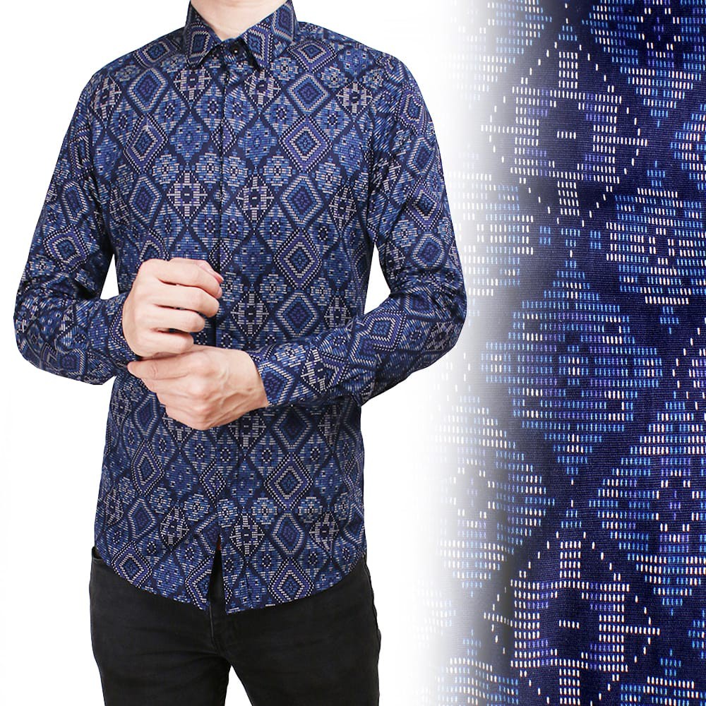 Kemeja Lengan Panjang Kemeja Batik  Motif Kemeja Kerja 