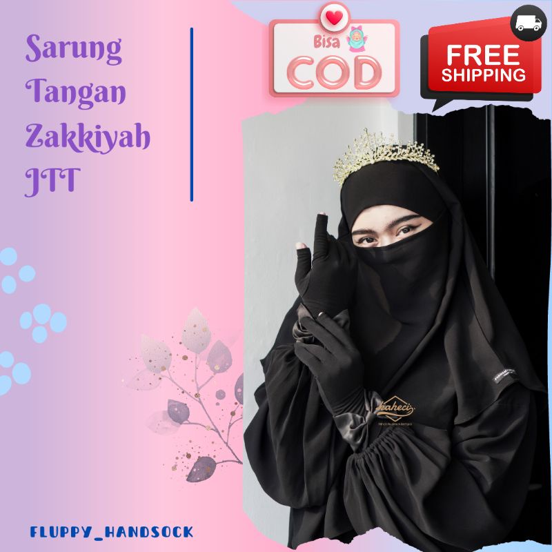Sarung Tangan Zakiyyah JTT ( Jempol Telunjuk Terbuka ) by Kaheci