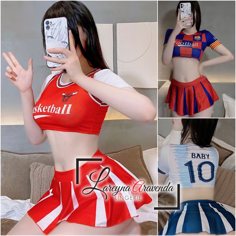 Lareyna Aravenda Set Lingerie + Rok + CD Fit M/L/XL Model Costume Supporter Sports Club LG069