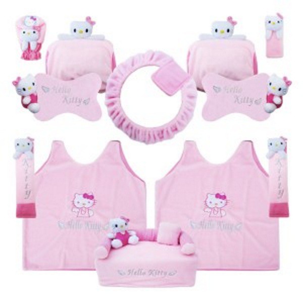 Bantal Mobil 8 in 1 Exclusive Boneka Hello Kitty Pink