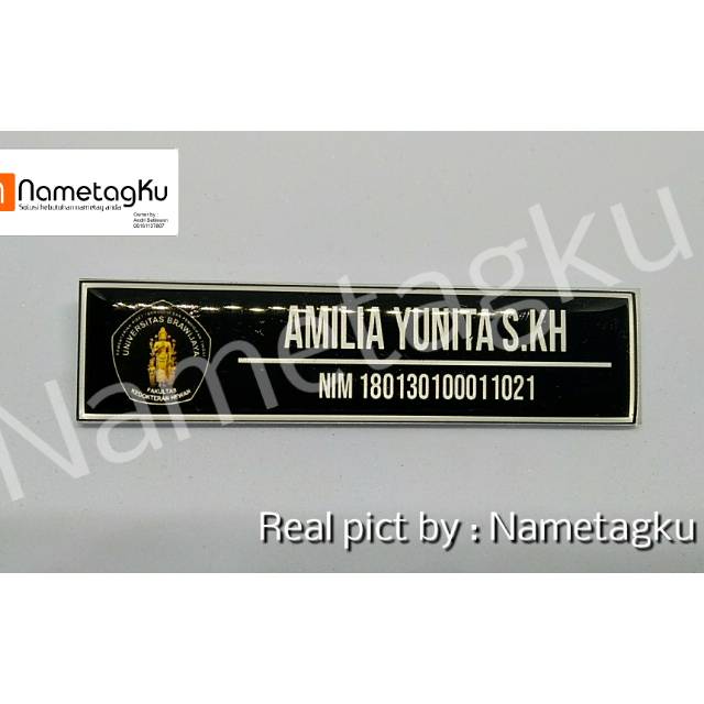 

Nametag kuningan Peniti Universitas Brawijaya