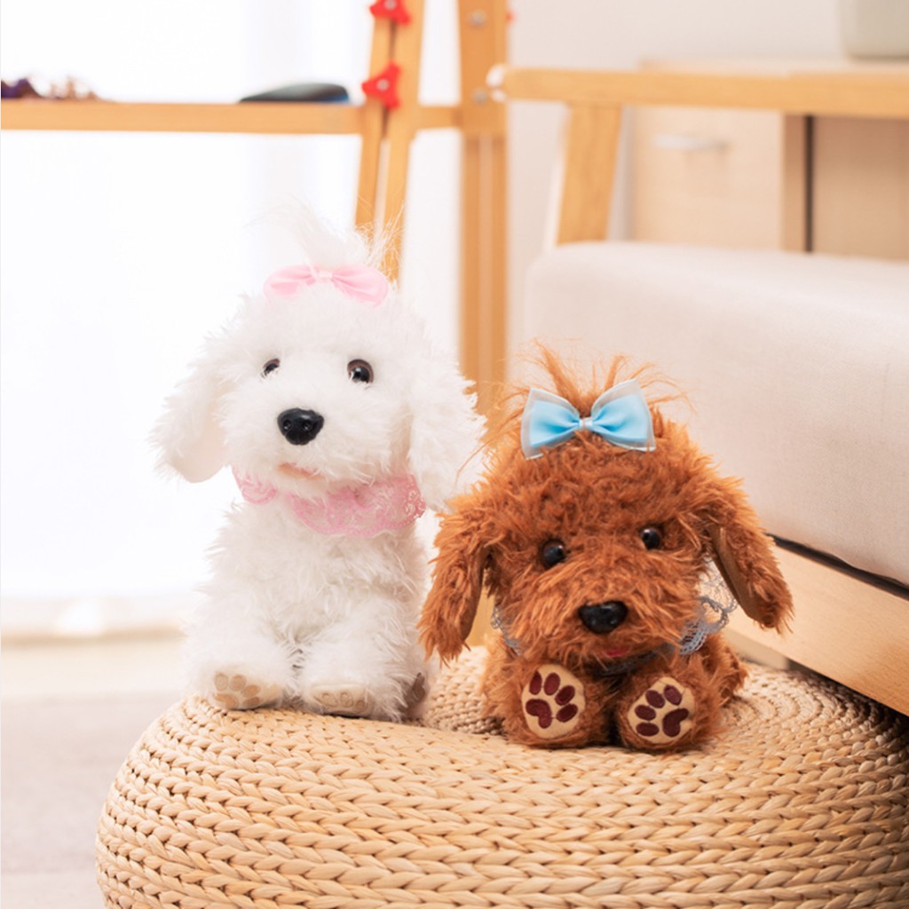 Robot Anjing Elektrik dengan Kontrol Suara/Anjing peliharaan mainan elektronik/Mainan mewah anak/-1