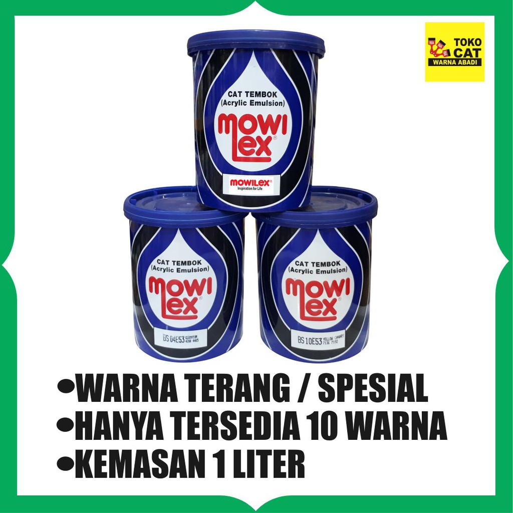  CAT  TEMBOK MOWILEX  1 LITER WARNA SPECIAL Shopee Indonesia 