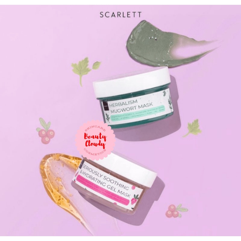 ❤️ Cloudy ❤️Scarlett Whitening Herbalism Mugwort Mask / SCARLETT Whitening Seriously Soothing &amp; Hydrating Gel Mask