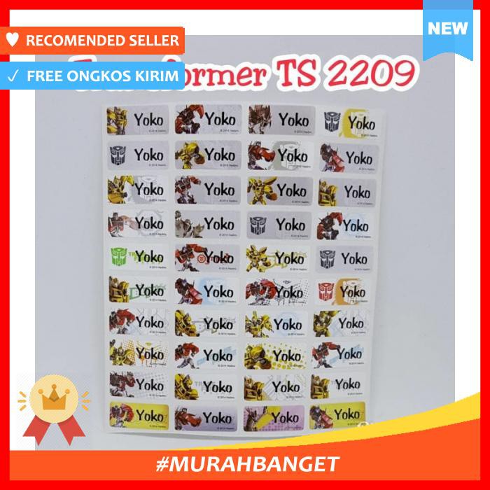 

Label Nama Transformer Ori Taiwan Waterproof - Pengikat & Perekat - Stiker