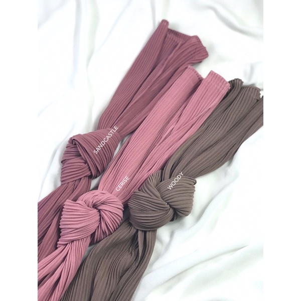 Pashmina Plisket Lidi Ceruty Baby Doll FULL TANPA GARIS TENGAH Pleats Plisir premium part 1⁷-8