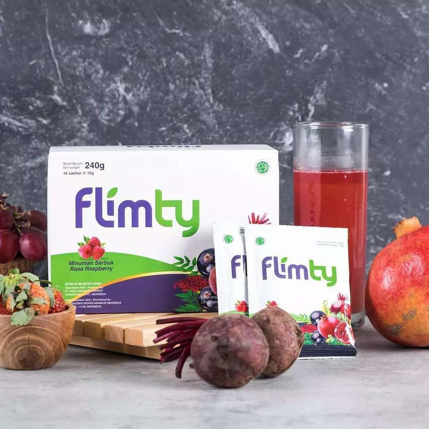 Flimty Fiber / Detox / Original / Antidioksidan Rasa Raspberry &amp; Black 2 Box