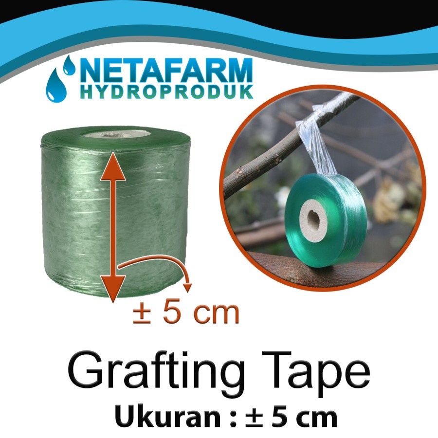 Grafting Tape Okulasi Cangkok Tanaman ± 5cm x 100m - Hijau