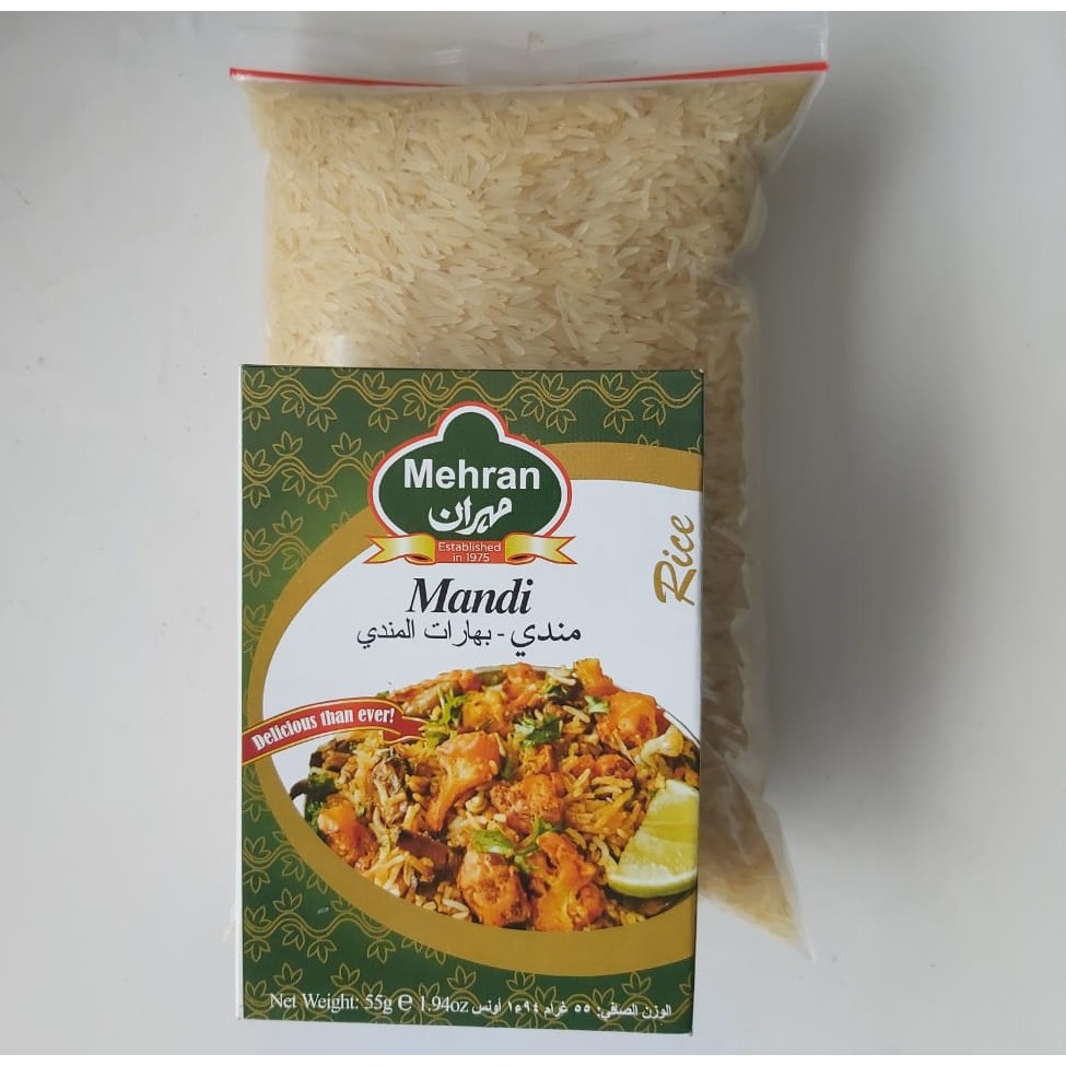 

Beras basmati 1kg dan Bumbu Mandi Mehran