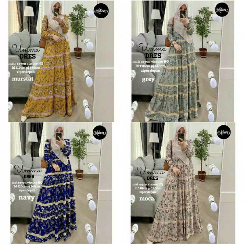 Umma Dress Matt Rayon Viscose / Gamis