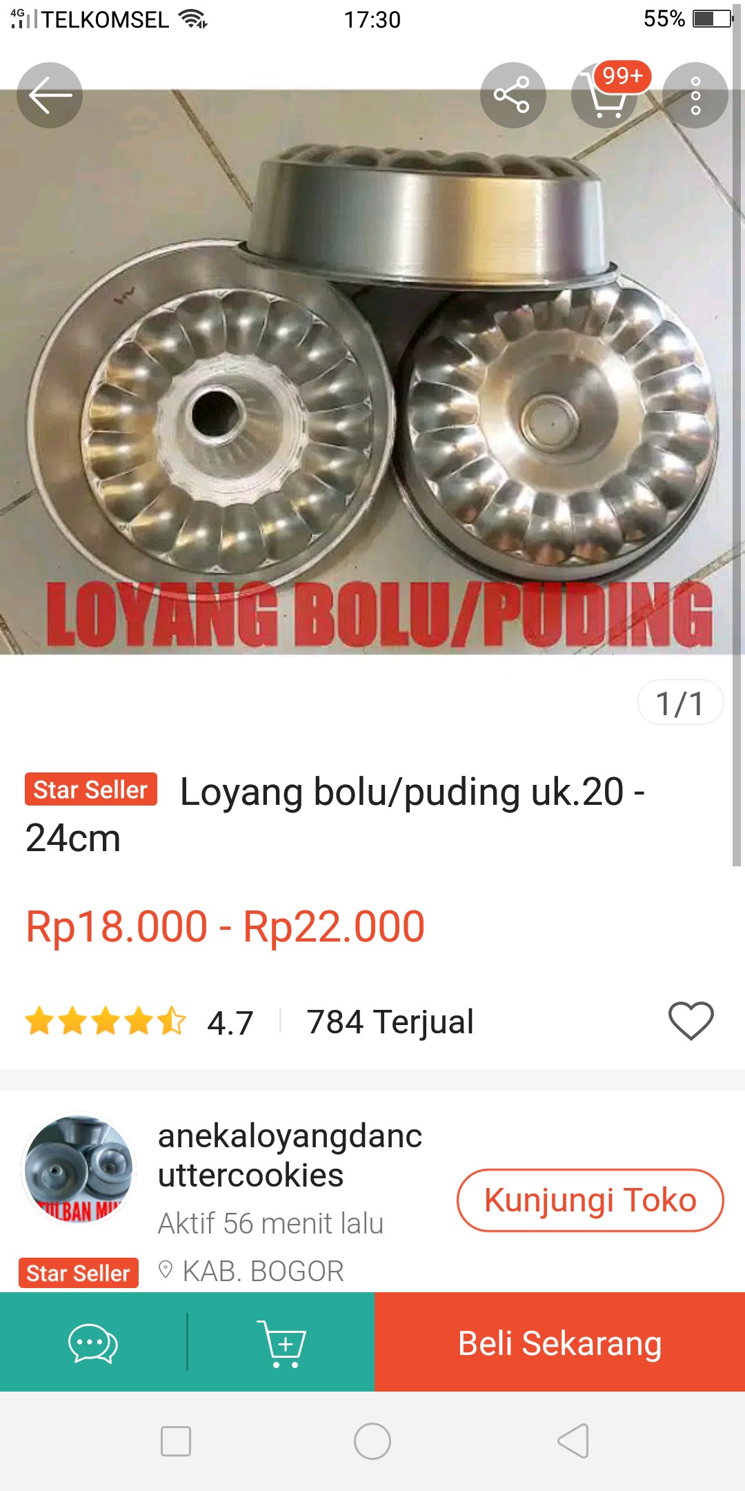 Loyang Bolu/puding Uk.20 - 24cm