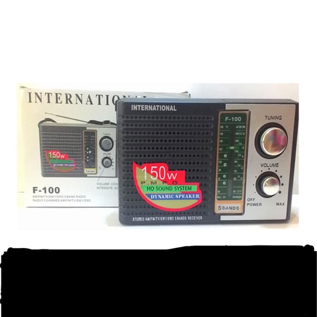 Radio International AM FM SW SW F100 / F-4250 / F-18 Murah AC-DC Function Radio Jadul Portabel