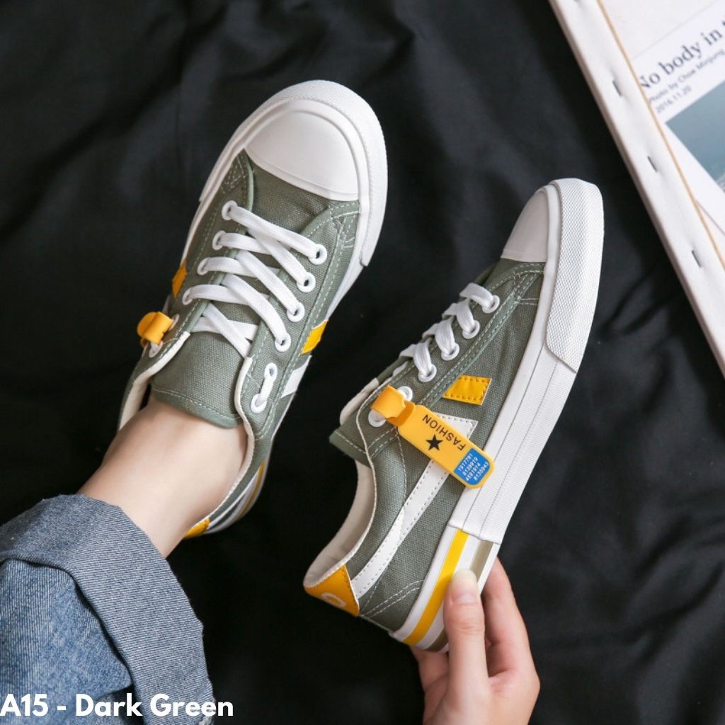 Gypsy - All Star Sepatu Sneakers Kanvas Wanita Dewasa Import Sole Karet Slop Seoatu Snakers Hitam Cewek Remaja Canvas Snekers XA15