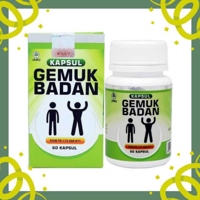 Kapsul gemuk badan suplemen penambah berat badan dewasa vitamin obat penggemuk badan permanen BPOM