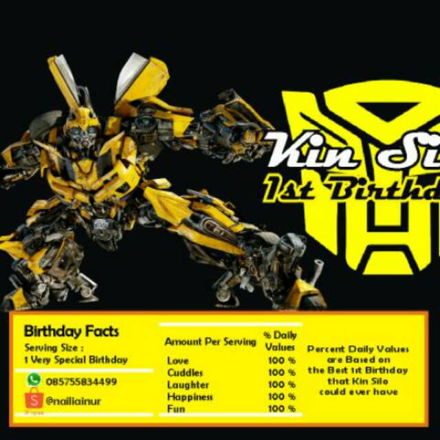 Stiker bento / nasi kotak transformer