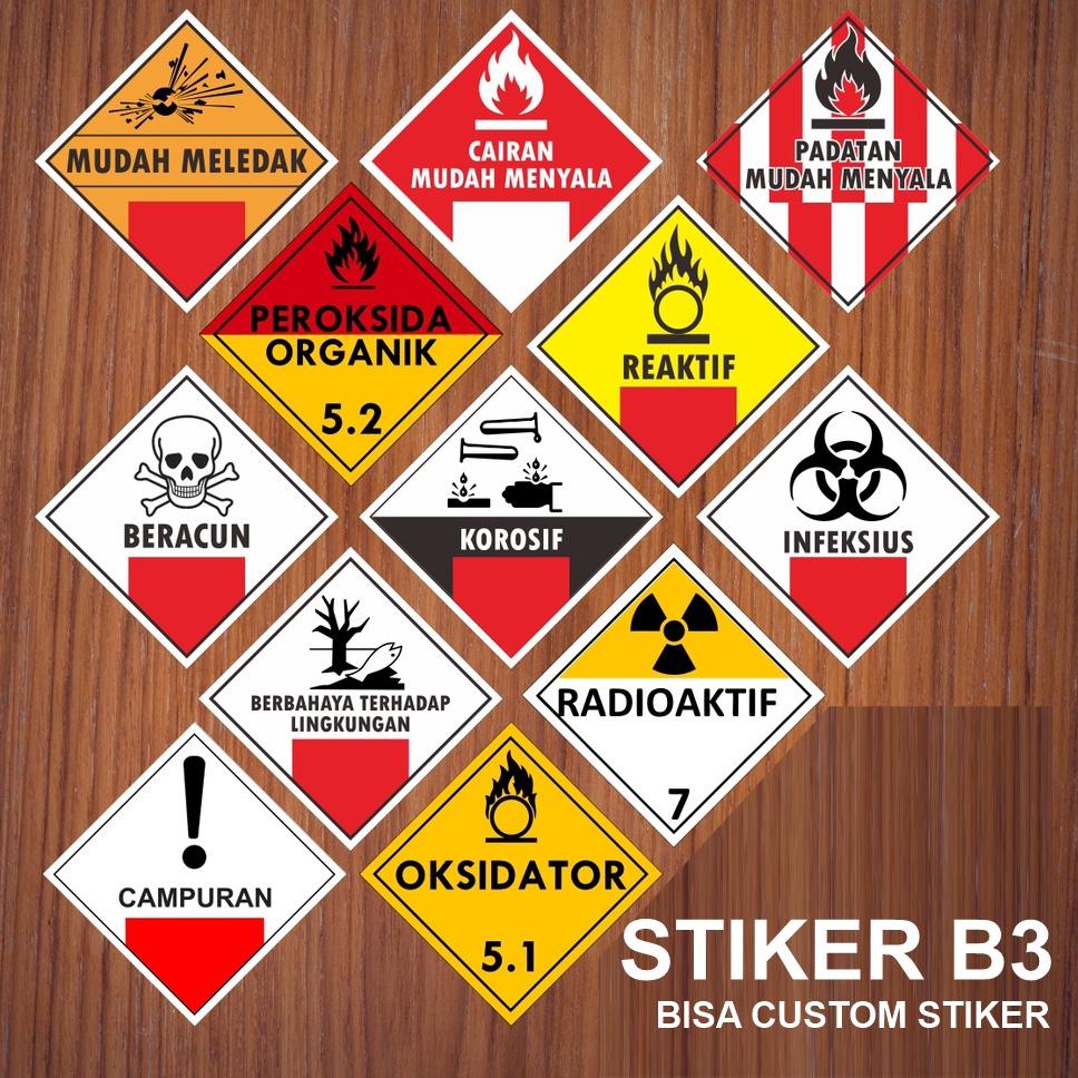 

BEST SELLER Sticker Label Tanda Simbol Limbah B3 Stiker Bahan Berbahaya dan Beracun STIKER HAZMAT ♩ 889