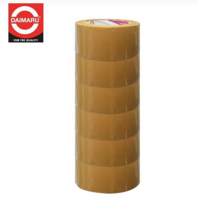 

Paket 1 Slop Isi 6pcs Daimaru OPP Lakban Coklat 48 mm x 90 Yard