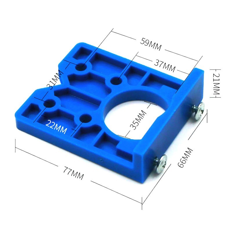 Alat Bantu Bor Engsel Pintu Woodworking Locator Positioner 35mm CDB35 - Blue