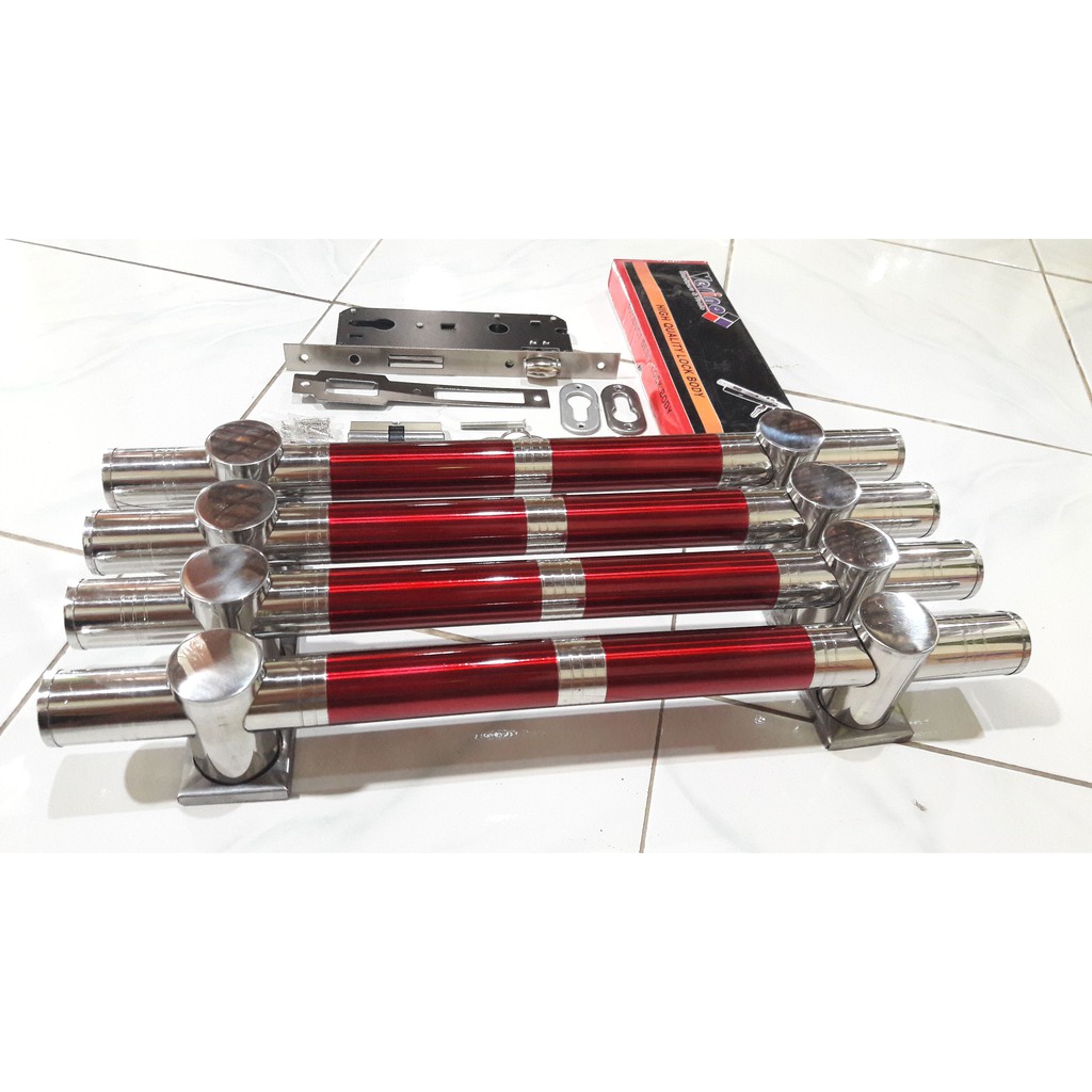 handle pintu murah 45 cm/ gagang pintu dan 1 Set body kunci