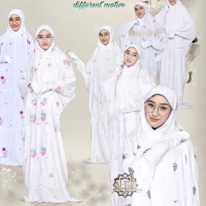 Special Price.. Mukena Terusan Dewasa Putih Mukenah Lajuran Bordir Mukena Langsungan Jumbo terbaru 2