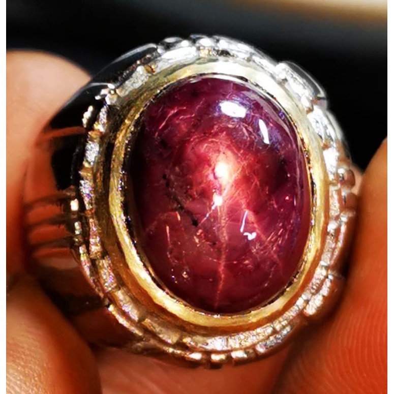 Batu asli natural ruby star jumbo