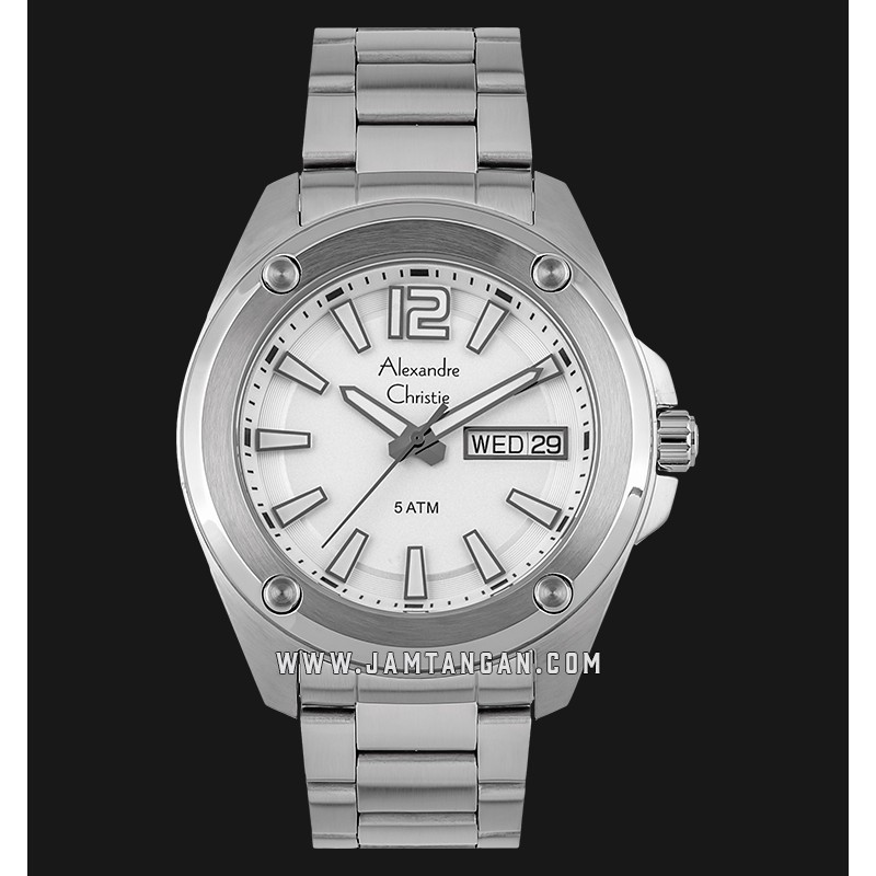 Alexandre Christie AC 8609 ME BSSSL Silver Dial Stainless Steel Strap