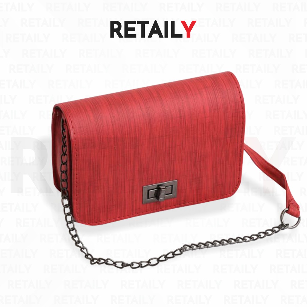 Retaily RY1107 Tas Selempang Wanita Sling Bag Gliter Tali Rantai Women Fashion Bag