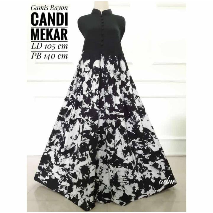 Gamis Twill Super Ori Murah Bahan Rayon Candi Mekar Model Baju Gamis Terbaru 2020 GMYR1200