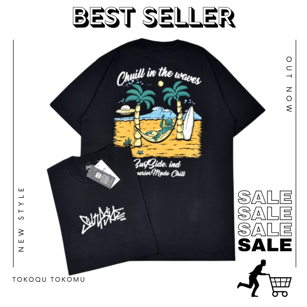 Kaos Pria Distro Original | Atasan Pria | Kaos Cowok Pantai Surfing