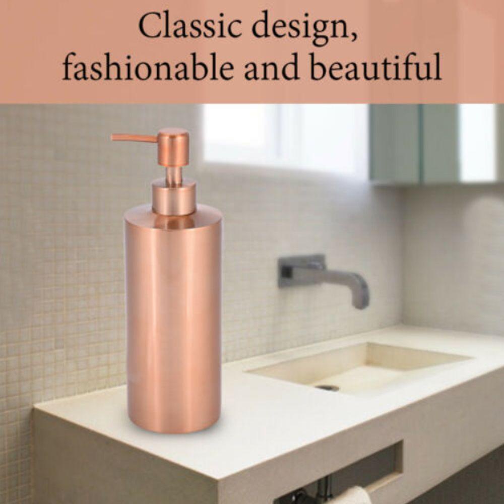 Dispenser Sabun Nanas Perlengkapan Kamar Mandi Reusable Rose Gold Silinder Hand Sanitizer Bottle