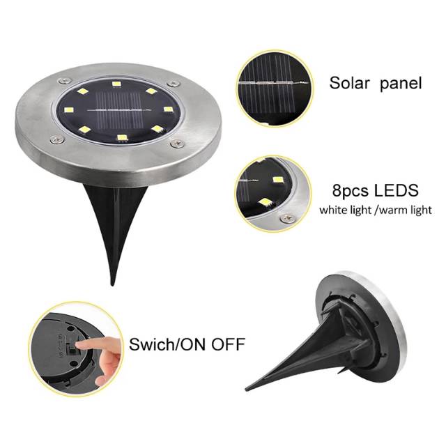 Lampu Led Taman Tancap Solar Cell Auto On Off Garden Light Waterproof