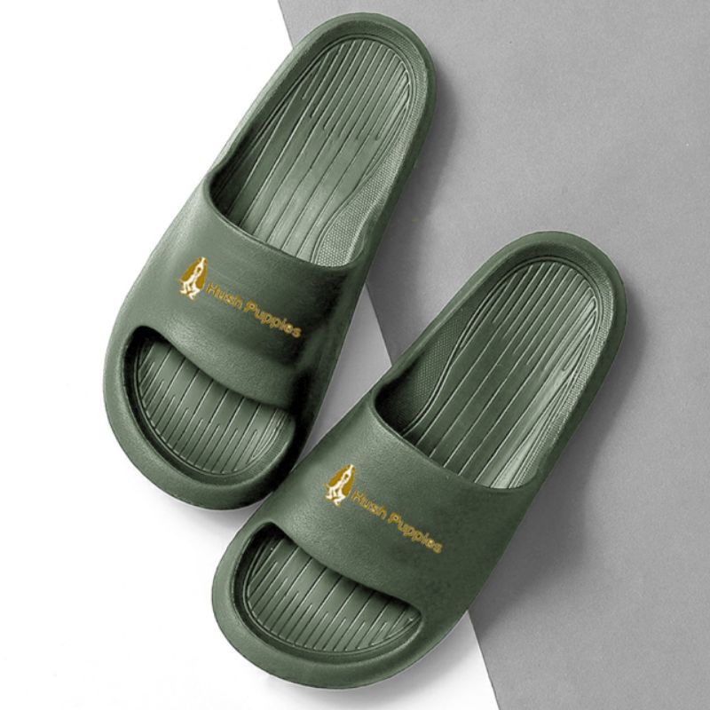 Hush Puppies Sandal pria rumah dalam ruangan non-slip kamar mandi mandi pasangan tebal bawah rumah musim panas lembut bawah sandal pria dan sandal